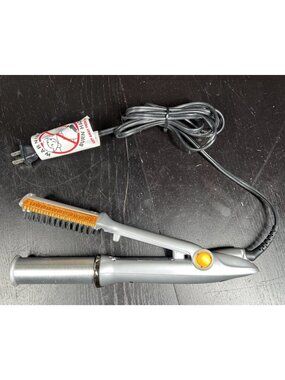 InStyler Original IS1001 Rotating Curling Iron Brush 1.25" Silver Tested Works